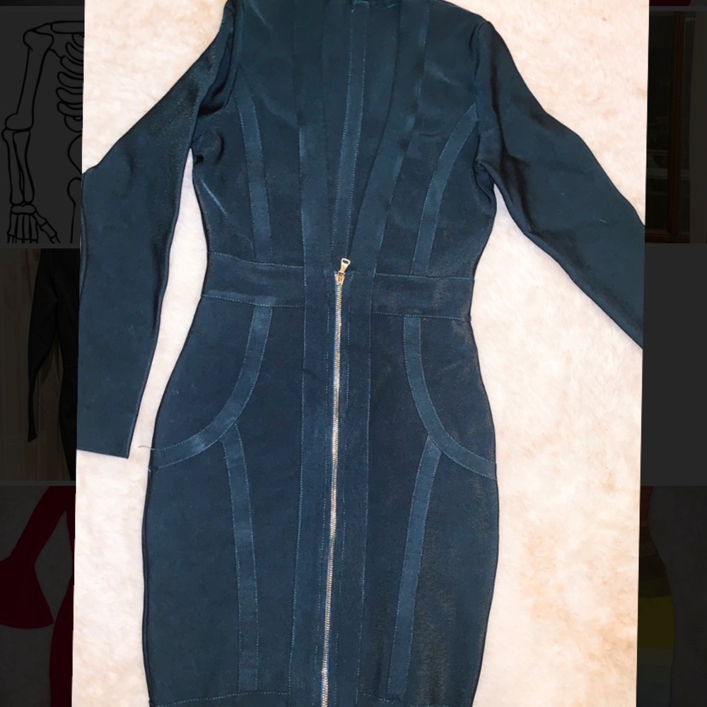 Meilun V plunge bandage bodycon dress